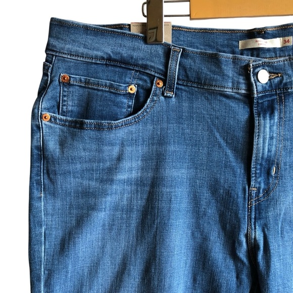 Levi’s Mid-Rise Boyfriend Jeans Size 34 Lapis Gem Medium Wash NWT NEW - Picture 5 of 16